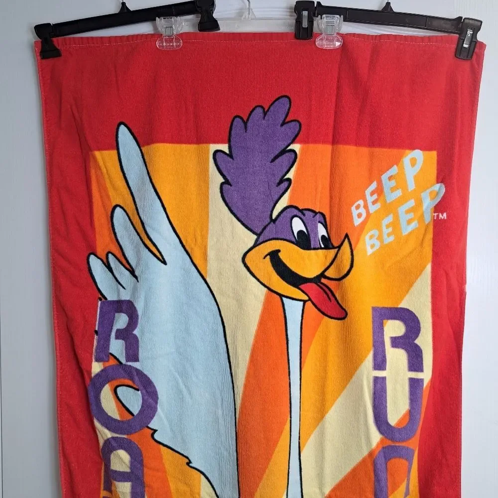 Vintage Road Runner Cartoon Beach Towel